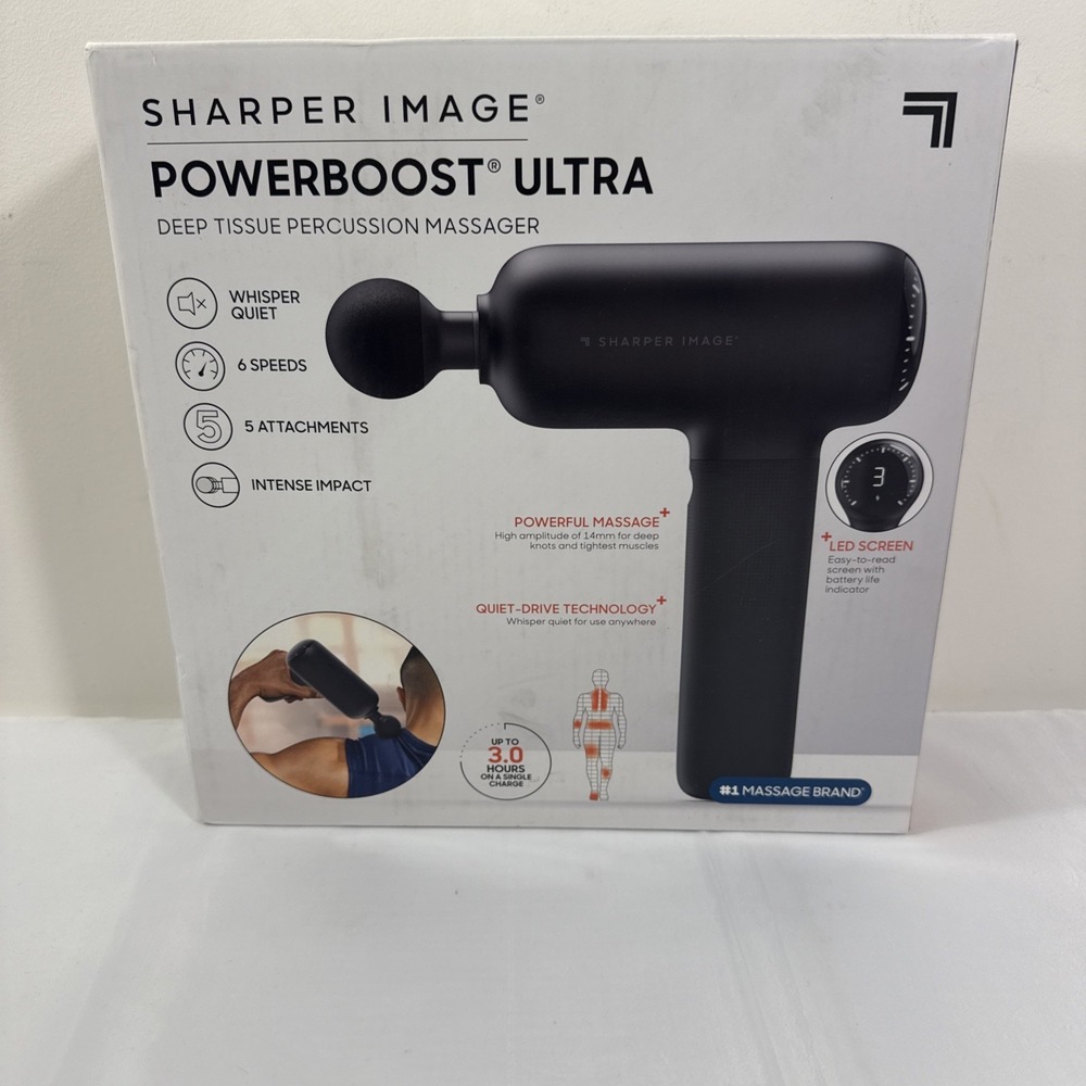 Sharper Image Powerboost Ultra Deep Tissue Percussion Massager massage gun deep